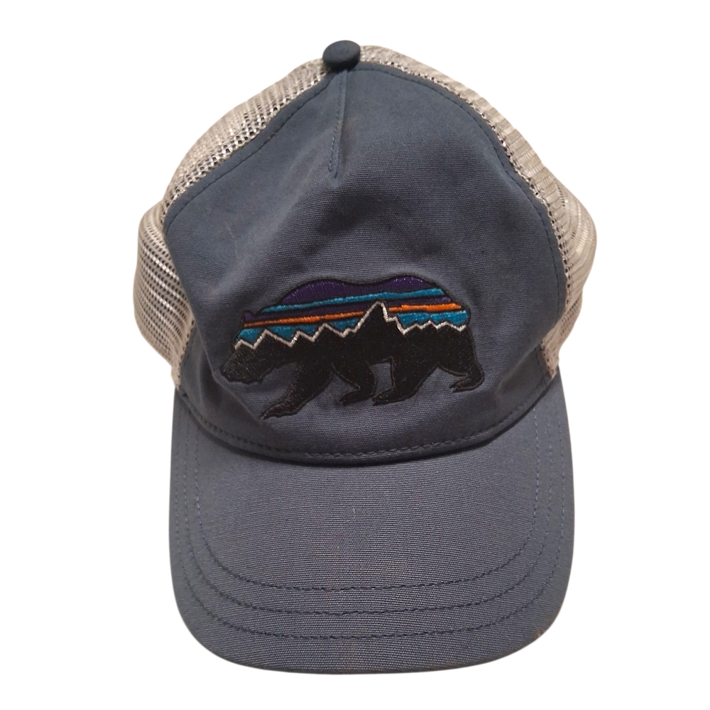 Patagonia Navy and White Mesh Cap